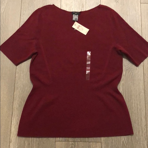 Ann Taylor Tops - Ann Taylor Maroon Top PL NWT